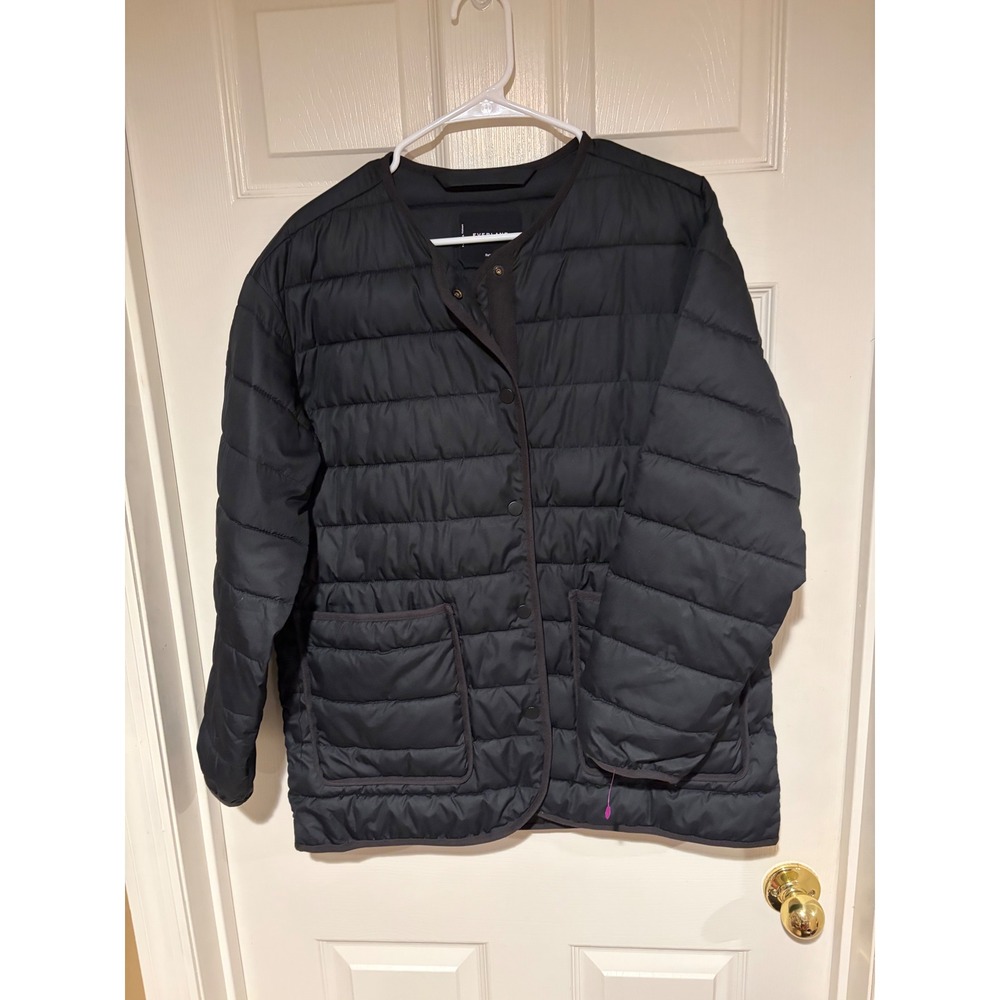 Everlane ReNew Channeled Liner Jacket Black Primaloft Quilted Puffer Medium